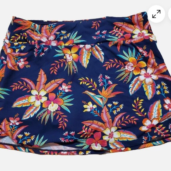 TOMMY BAHAMA ISLAND CAYS Navy Floral PICKLEBALL GOLF SWIM SKORT SKIRT S 4 6 - Picture 3 of 5